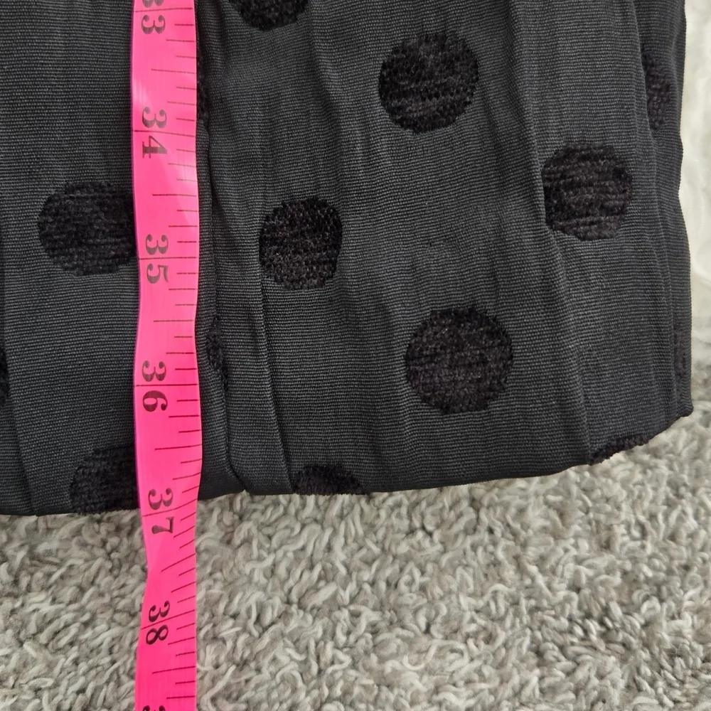 Joe Fresh Black sleeveless polka dot textured career dress. Size 16. New.